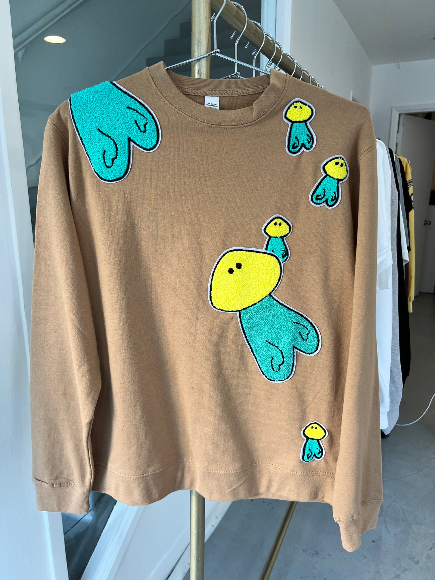 Z Hovak -- crew neck embroidered hoodie