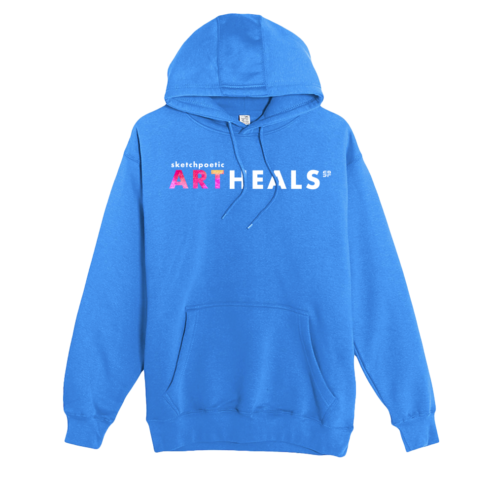 SketchPoetic -- Unisex Hooded Pocket Sweatshirt "Art Heals"