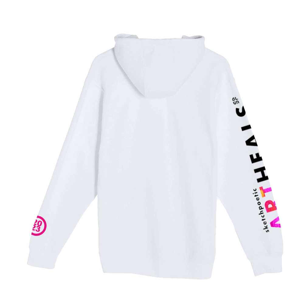 SketchPoetic -- Unisex Hooded Pocket Sweatshirt "Art Heals"