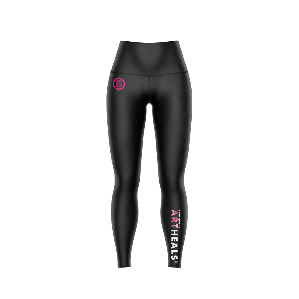 SketchPoetic - Women's High Waist Leggings Pink