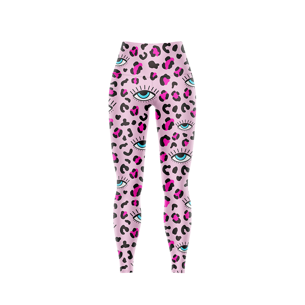 Art Basel Truth Eye - Women's High Waist Leggings Pink