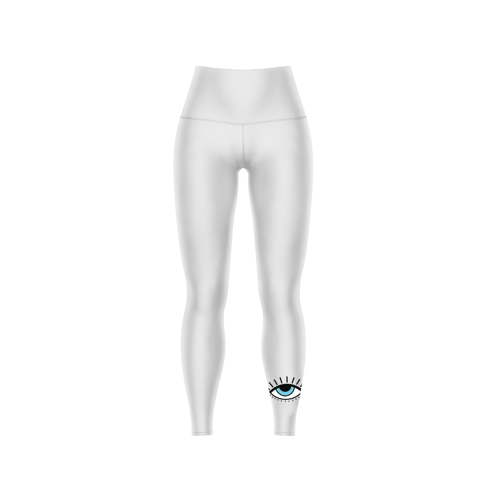 Art Basel Truth Eye - Women's High Waist Leggings White
